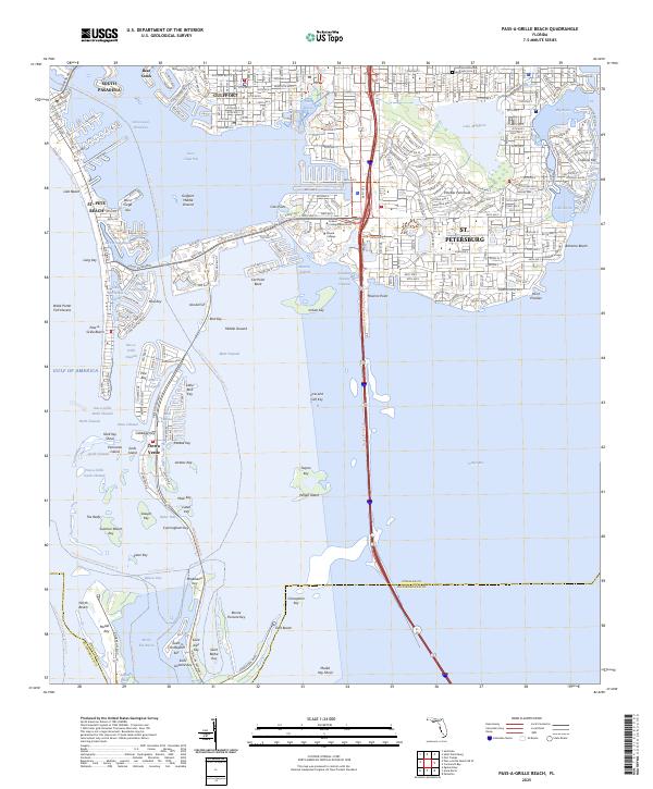 USGS Topographic Map – Pass-a-Grille Beach