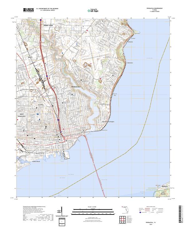 USGS Topographic Map – Pensacola