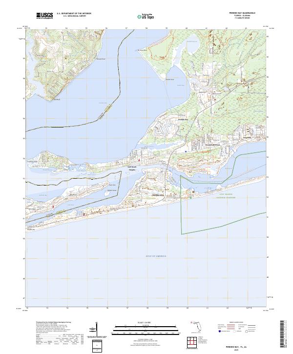 USGS Topographic Map – Perdido Bay
