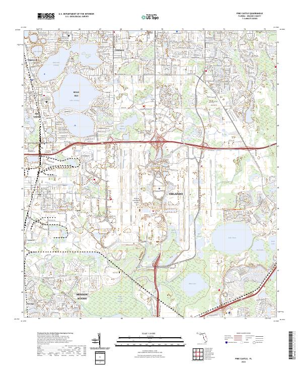 USGS Topographic Map – Pine Castle