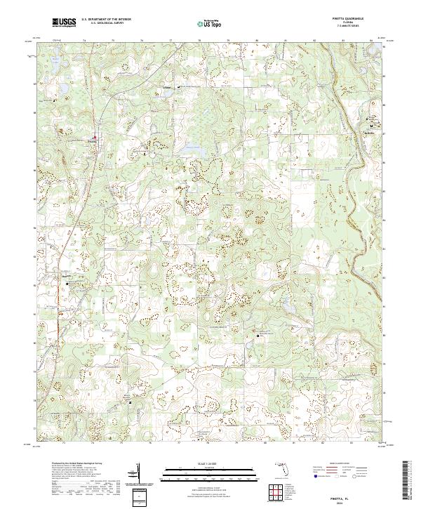 USGS Topographic Map – Pinetta