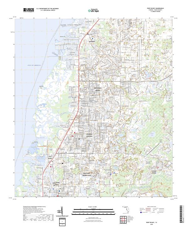 USGS Topographic Map – Port Richey