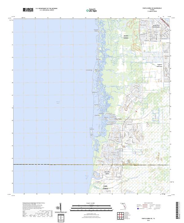 USGS Topographic Map – Punta Gorda SE