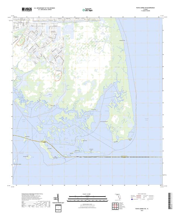 USGS Topographic Map – Punta Gorda SW