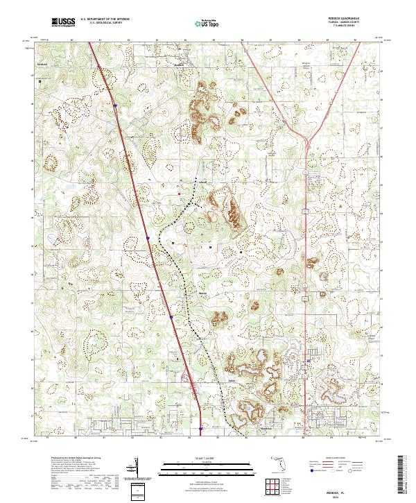 USGS Topographic Map – Reddick