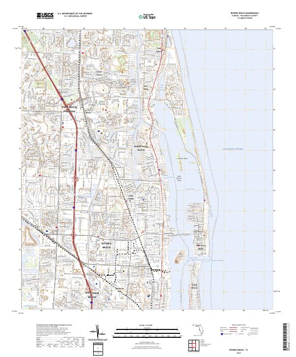 USGS Topographic Map – Riviera Beach