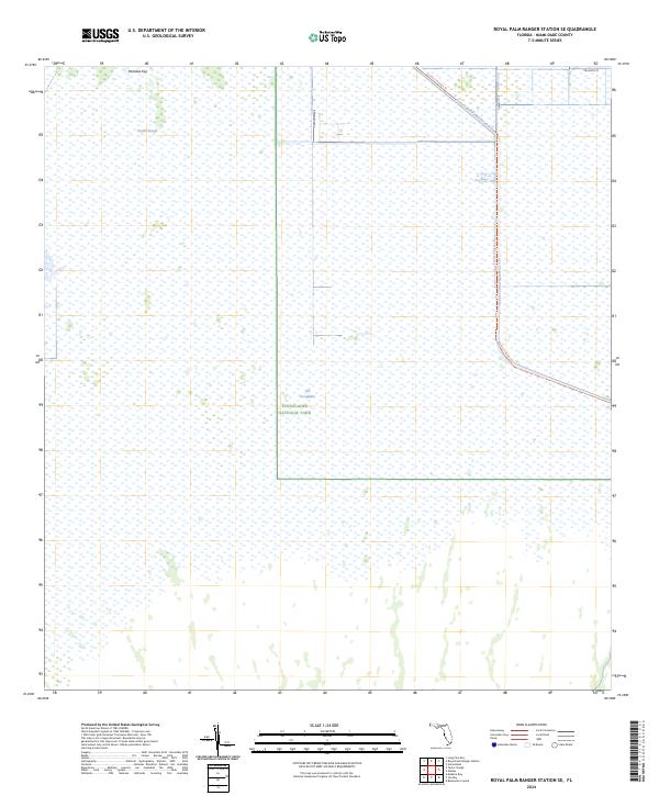 USGS Topographic Map – Royal Palm Ranger Station SE