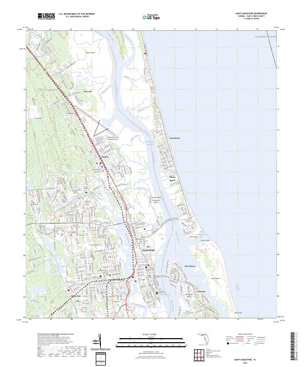 USGS Topographic Map – Saint Augustine