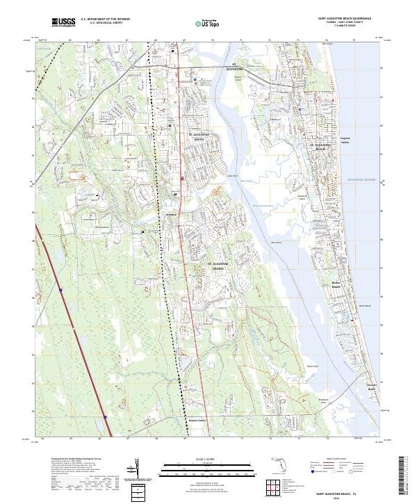 USGS Topographic Map – Saint Augustine Beach