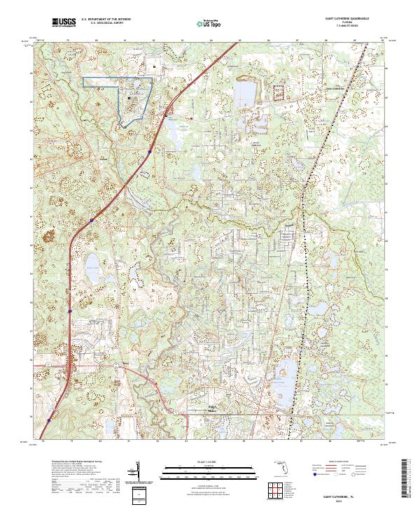 USGS Topographic Map – Saint Catherine