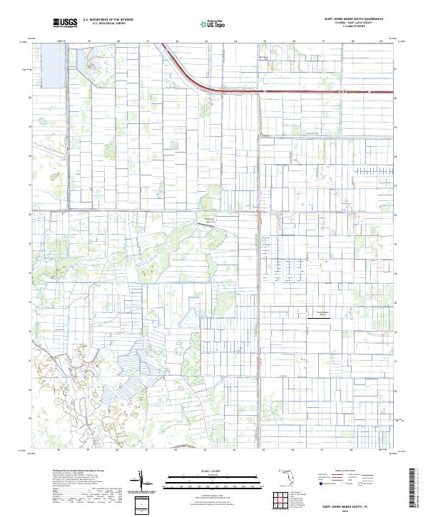 USGS Topographic Map – Saint Johns Marsh South