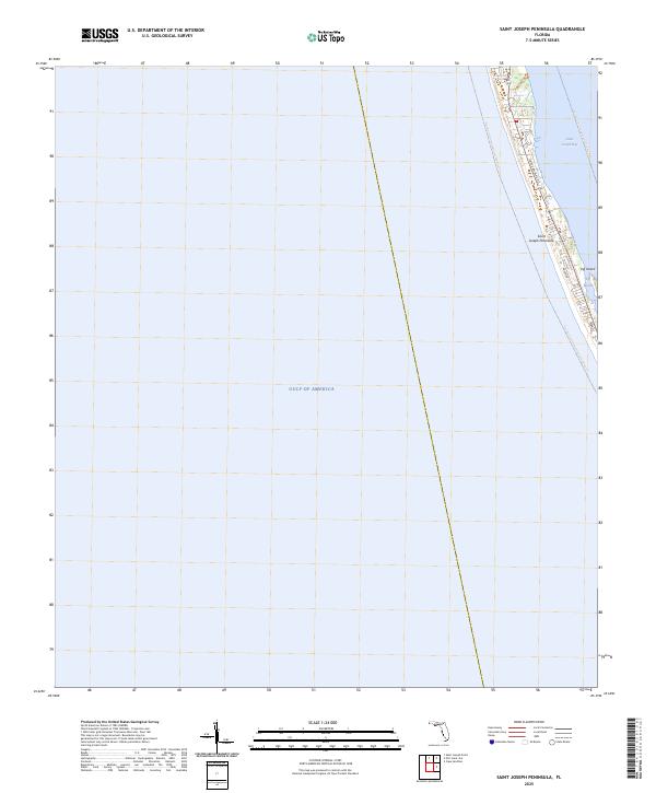 2025 Map of Saint Joseph Peninsula, 2025 Print