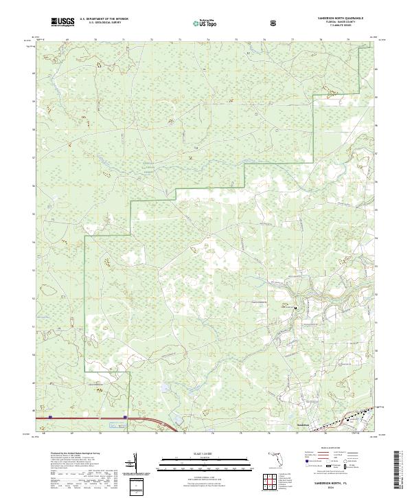 USGS Topographic Map – Sanderson North