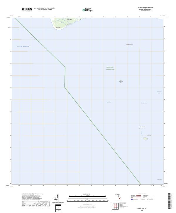 USGS Topographic Map – Sandy Key