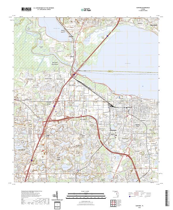 USGS Topographic Map – Sanford