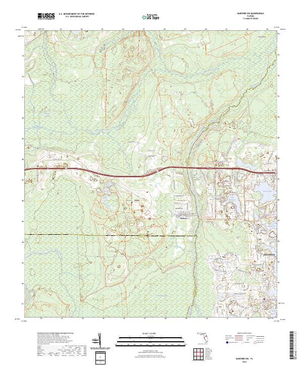 USGS Topographic Map – Sanford SW