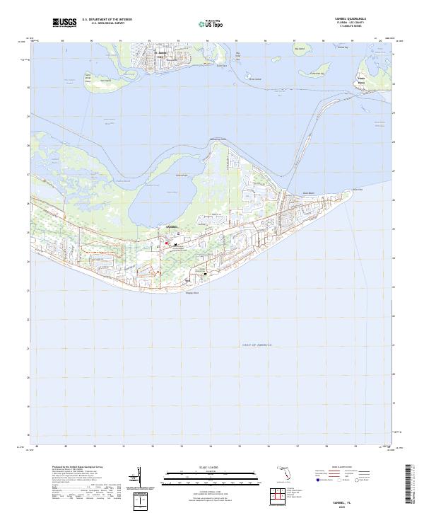USGS Topographic Map – Sanibel