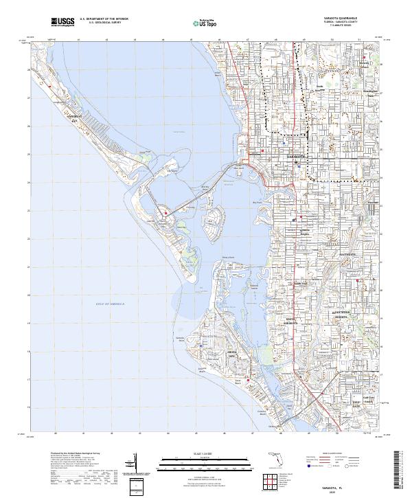 USGS Topographic Map – Sarasota