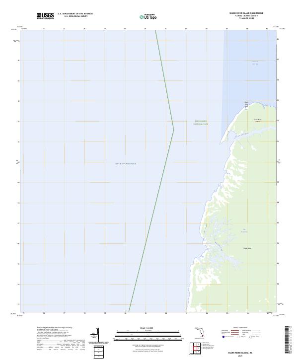 USGS Topographic Map – Shark River Island