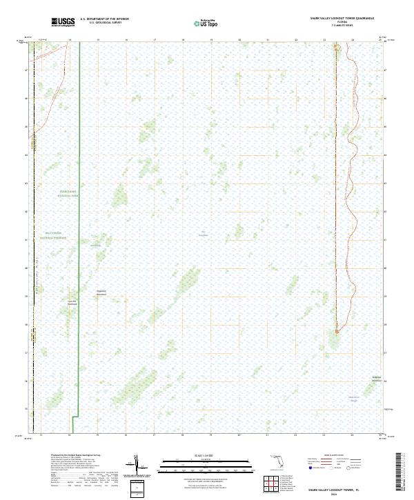 USGS Topographic Map – Shark Valley Lookout Tower
