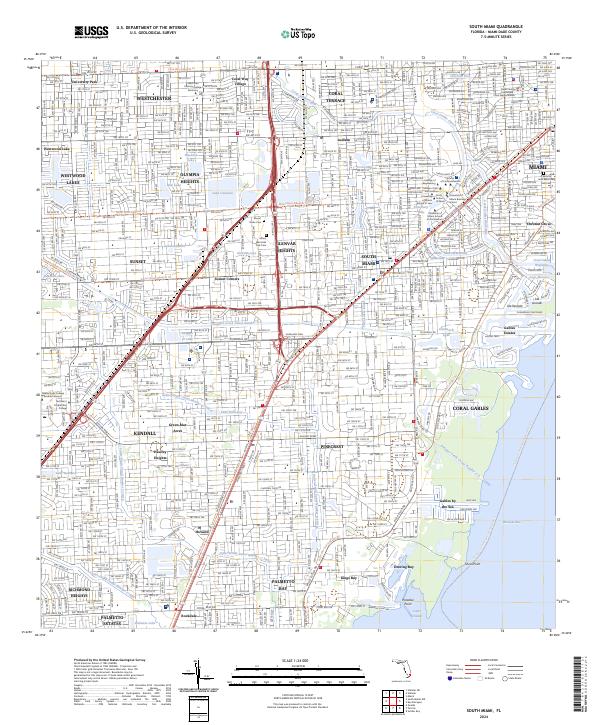 USGS Topographic Map – South Miami