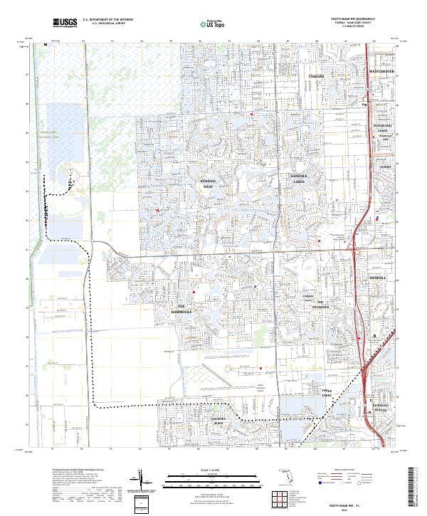 USGS Topographic Map – South Miami NW