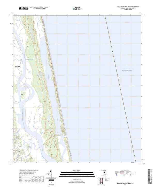 USGS Topographic Map – South Ponte Vedra Beach
