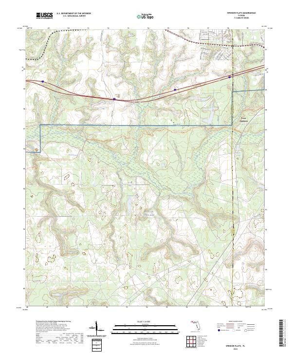 USGS Topographic Map – Spencer Flats