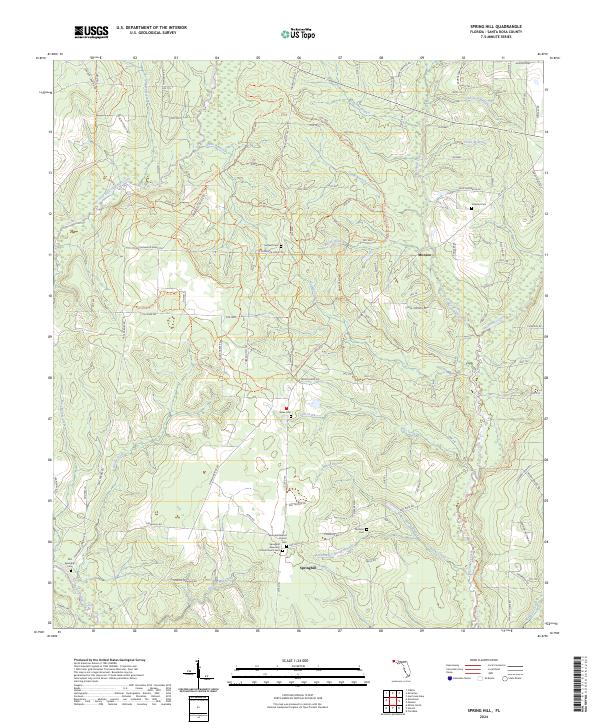 USGS Topographic Map – Spring Hill