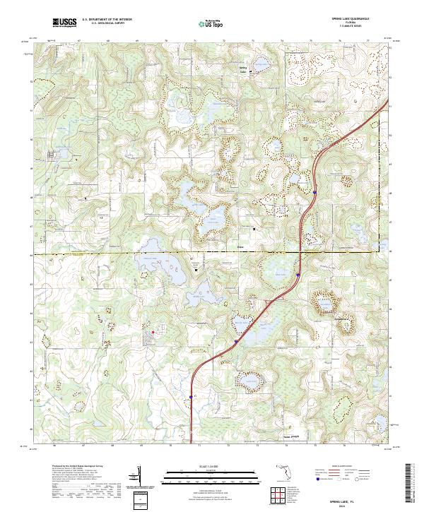 USGS Topographic Map – Spring Lake