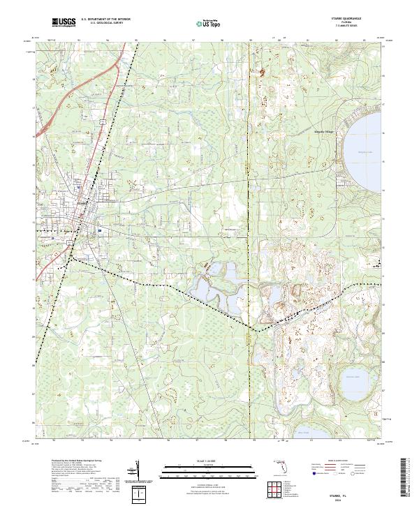 USGS Topographic Map – Starke
