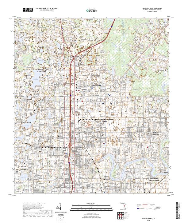 USGS Topographic Map – Sulphur Springs