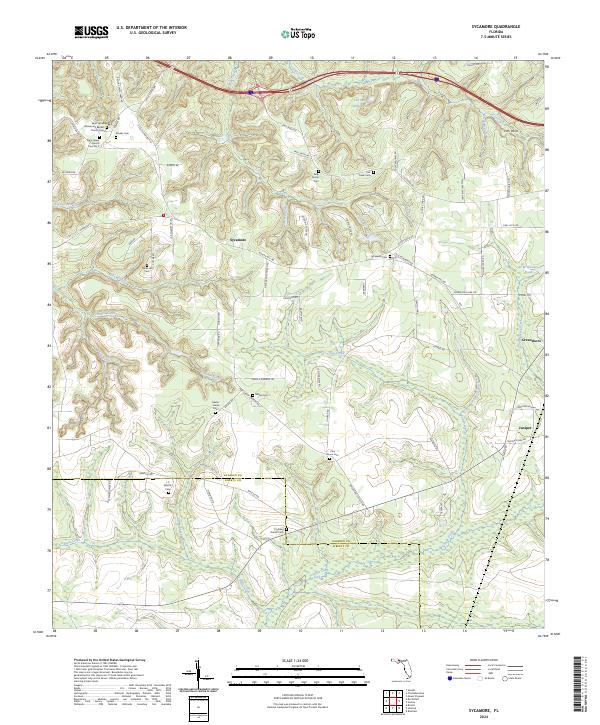 USGS Topographic Map – Sycamore