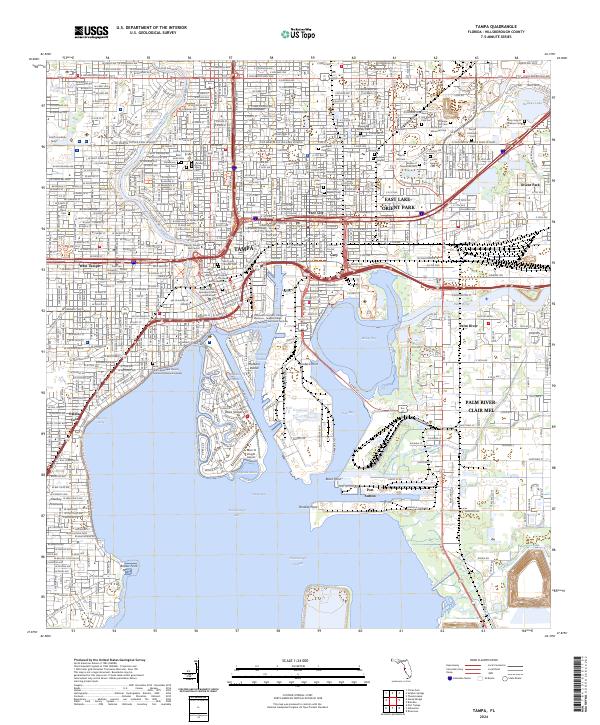 USGS Topographic Map – Tampa