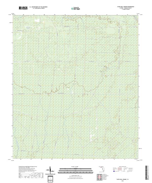 USGS Topographic Map – Tates Hell Swamp