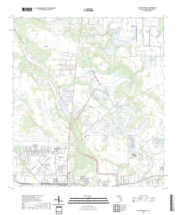 USGS Topographic Map – Taylor Creek SE