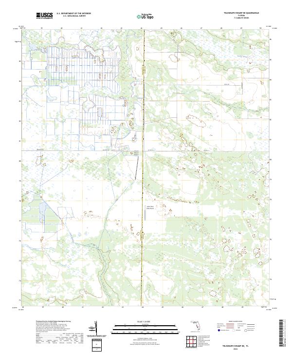 2024 Map of Telegraph Swamp NE, 2024 Print