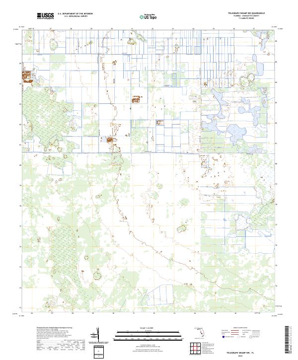 2024 Map of Telegraph Swamp NW, 2024 Print