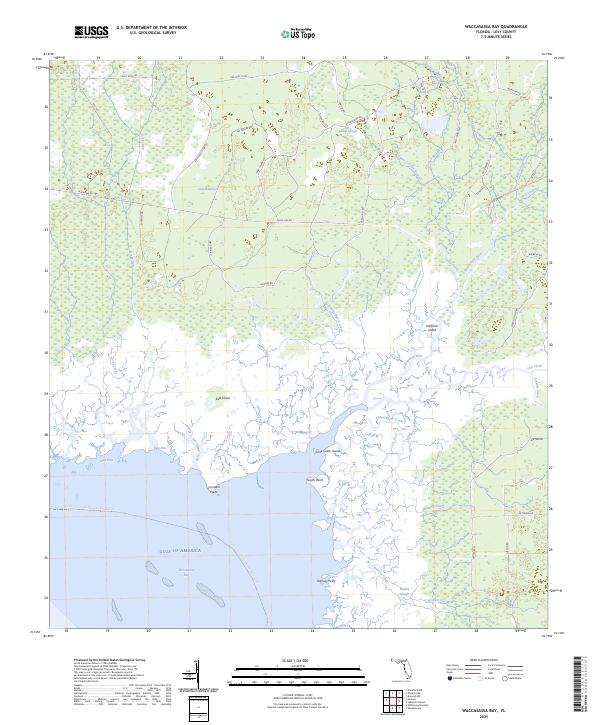 USGS Topographic Map – Waccasassa Bay