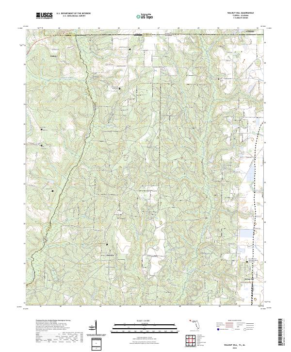 USGS Topographic Map – Walnut Hill