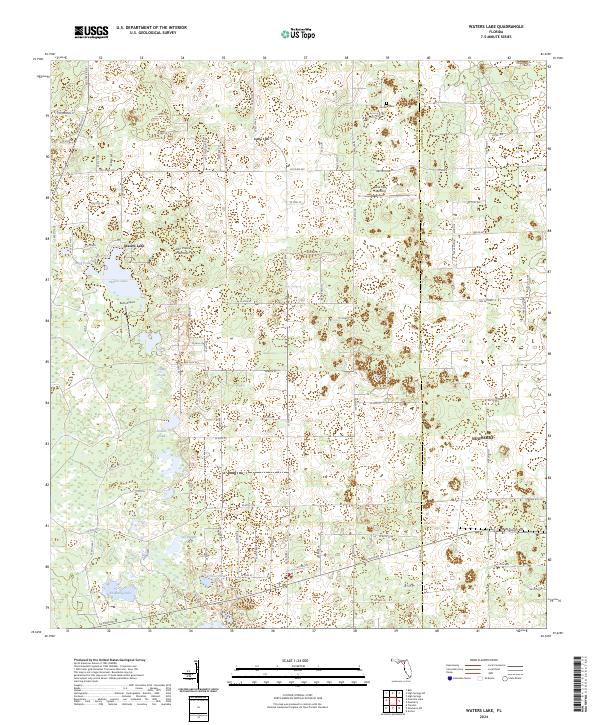 USGS Topographic Map – Waters Lake