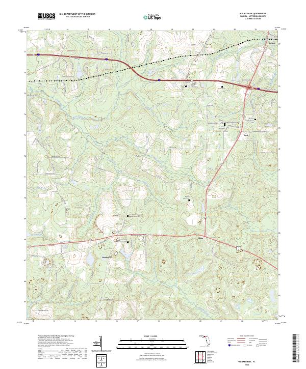 USGS Topographic Map – Waukeenah