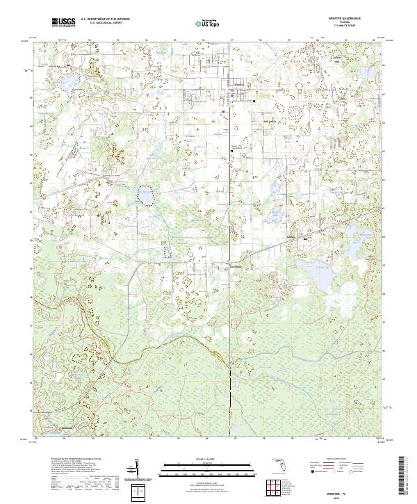 USGS Topographic Map – Webster