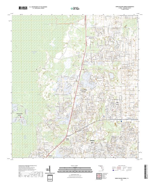 USGS Topographic Map – Weeki Wachee Spring
