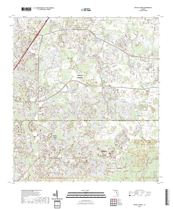 USGS Topographic Map – Wesley Chapel