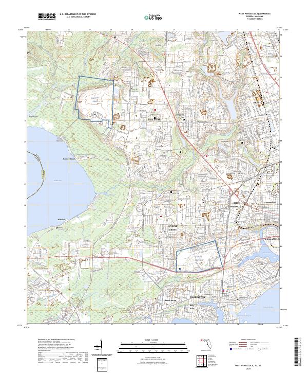 USGS Topographic Map – West Pensacola