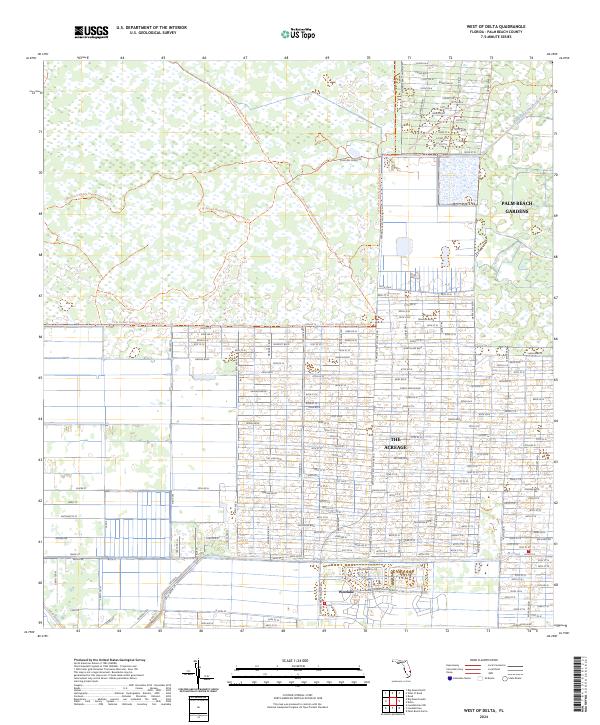 USGS Topographic Map – West of Delta