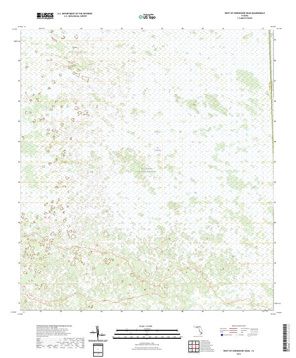 2024 Map of West of Horseshoe Head, 2024 Print