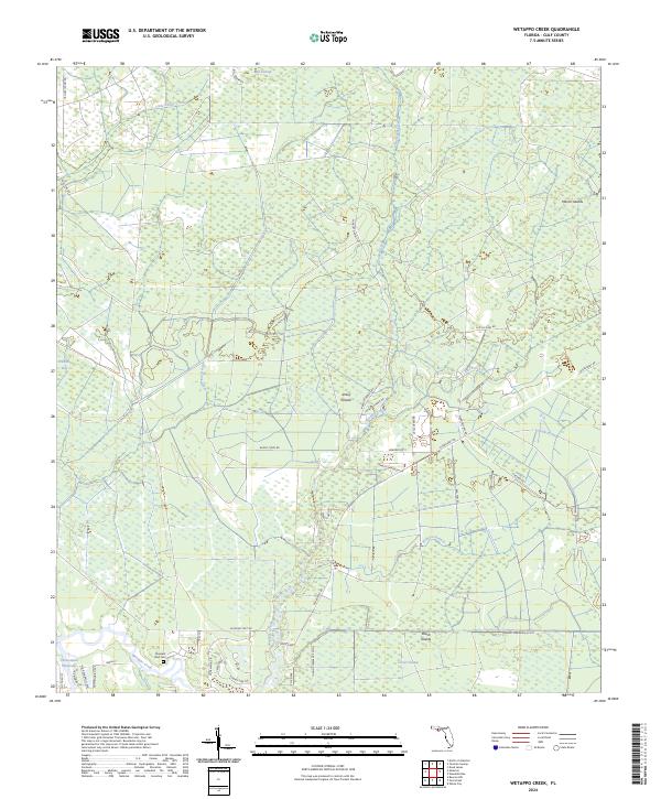 USGS Topographic Map – Wetappo Creek