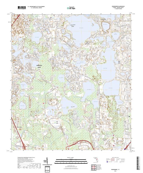 USGS Topographic Map – Windermere
